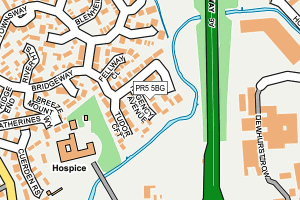 PR5 5BG map - OS OpenMap – Local (Ordnance Survey)