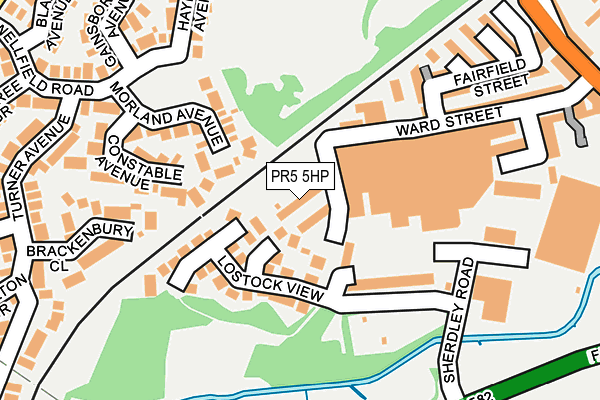 PR5 5HP map - OS OpenMap – Local (Ordnance Survey)