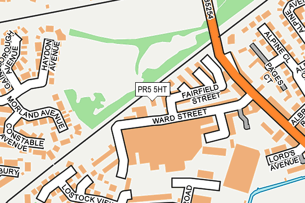 PR5 5HT map - OS OpenMap – Local (Ordnance Survey)