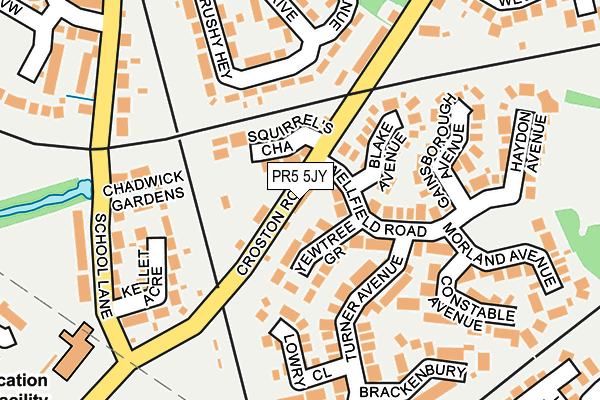 PR5 5JY map - OS OpenMap – Local (Ordnance Survey)