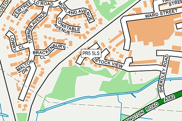 PR5 5LS map - OS OpenMap – Local (Ordnance Survey)
