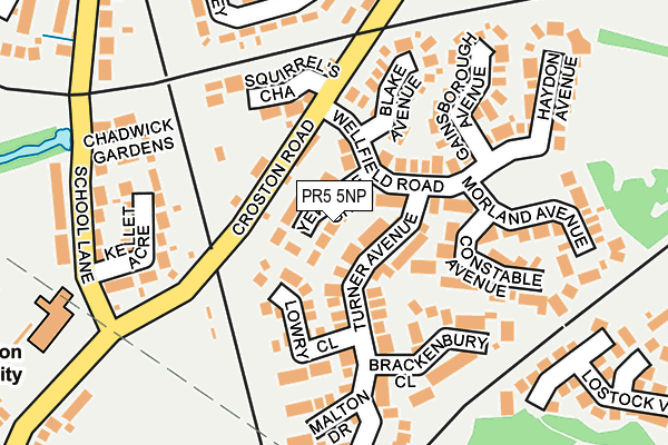 PR5 5NP map - OS OpenMap – Local (Ordnance Survey)