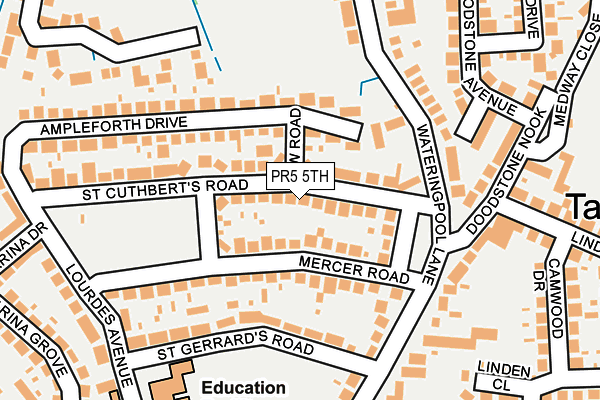 PR5 5TH map - OS OpenMap – Local (Ordnance Survey)