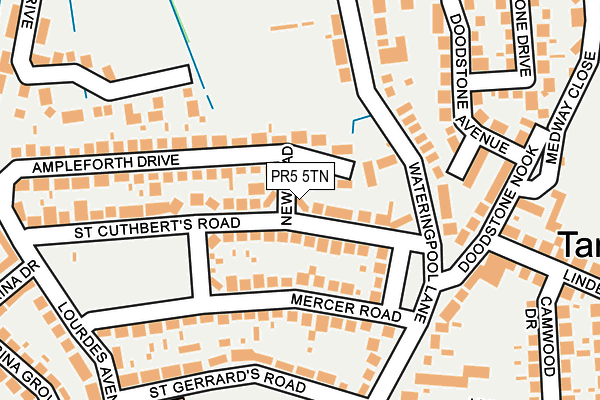 PR5 5TN map - OS OpenMap – Local (Ordnance Survey)