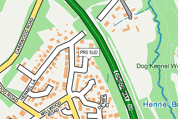 PR5 5UD map - OS OpenMap – Local (Ordnance Survey)