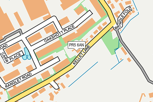 PR5 6AN map - OS OpenMap – Local (Ordnance Survey)
