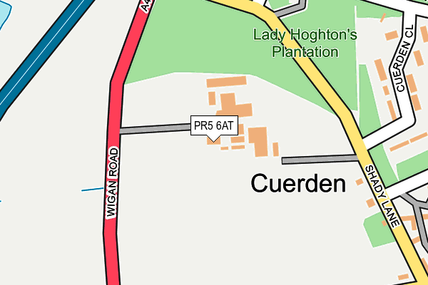 PR5 6AT map - OS OpenMap – Local (Ordnance Survey)