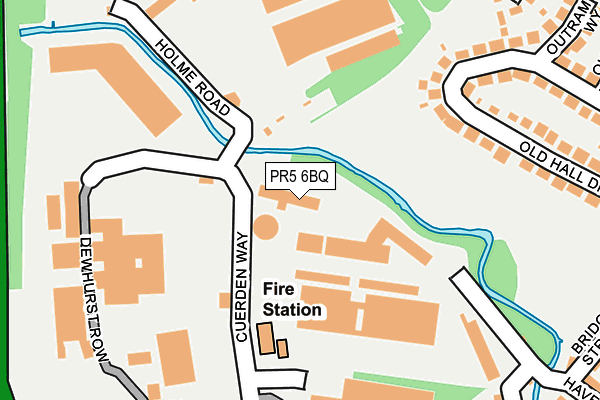 PR5 6BQ map - OS OpenMap – Local (Ordnance Survey)