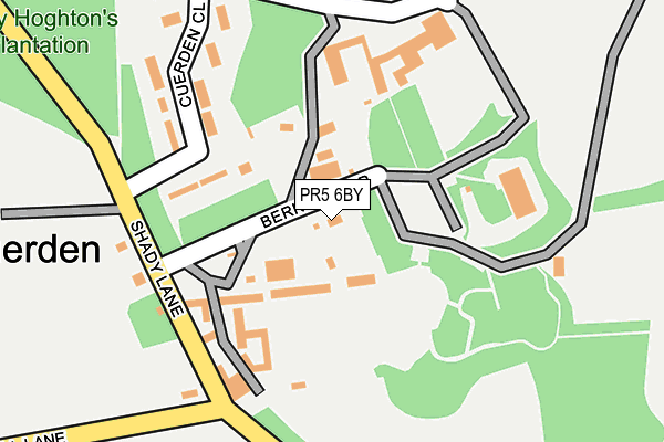 PR5 6BY map - OS OpenMap – Local (Ordnance Survey)