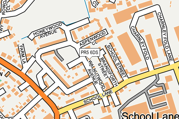 PR5 6DS map - OS OpenMap – Local (Ordnance Survey)