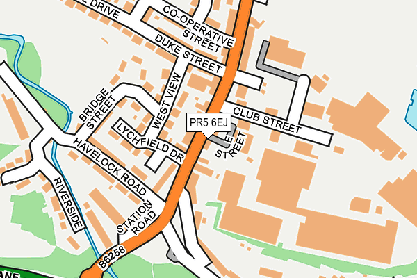 PR5 6EJ map - OS OpenMap – Local (Ordnance Survey)