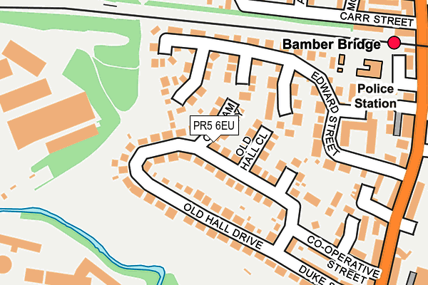 PR5 6EU map - OS OpenMap – Local (Ordnance Survey)