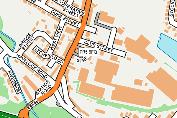 PR5 6FQ map - OS OpenMap – Local (Ordnance Survey)