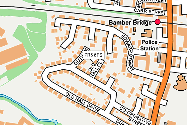 PR5 6FS map - OS OpenMap – Local (Ordnance Survey)