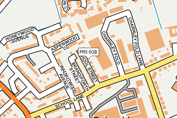 PR5 6GB map - OS OpenMap – Local (Ordnance Survey)