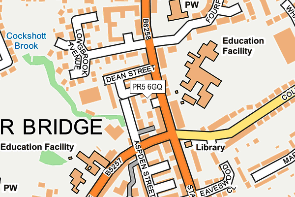 PR5 6GQ map - OS OpenMap – Local (Ordnance Survey)