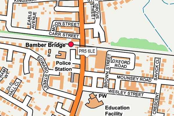 PR5 6LE map - OS OpenMap – Local (Ordnance Survey)