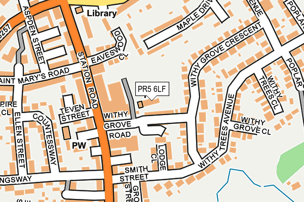 PR5 6LF map - OS OpenMap – Local (Ordnance Survey)