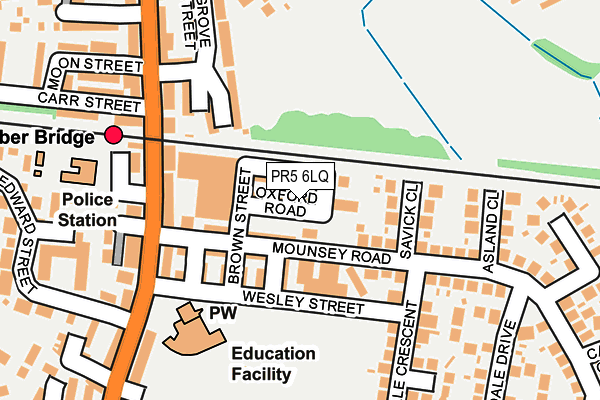 PR5 6LQ map - OS OpenMap – Local (Ordnance Survey)