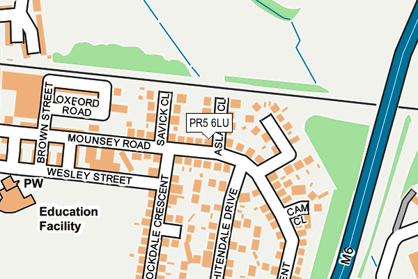 PR5 6LU map - OS OpenMap – Local (Ordnance Survey)