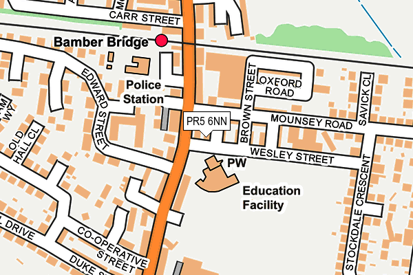 PR5 6NN map - OS OpenMap – Local (Ordnance Survey)