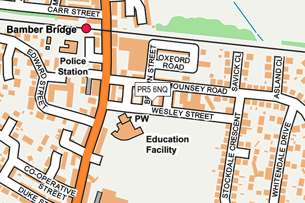 PR5 6NQ map - OS OpenMap – Local (Ordnance Survey)