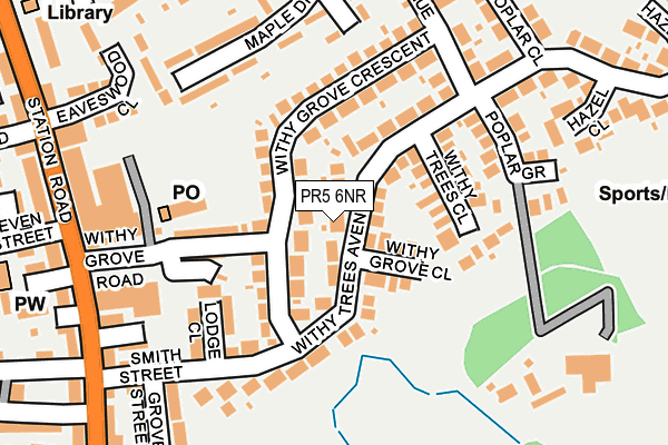 PR5 6NR map - OS OpenMap – Local (Ordnance Survey)