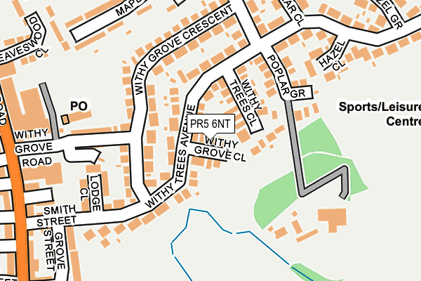 PR5 6NT map - OS OpenMap – Local (Ordnance Survey)