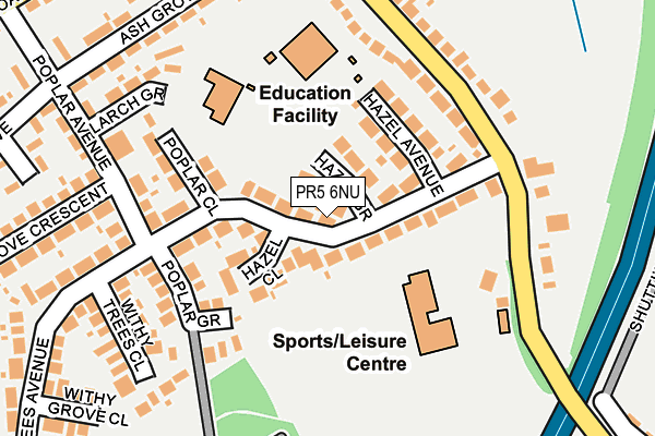 PR5 6NU map - OS OpenMap – Local (Ordnance Survey)