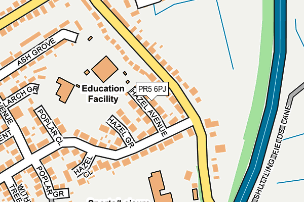 PR5 6PJ map - OS OpenMap – Local (Ordnance Survey)