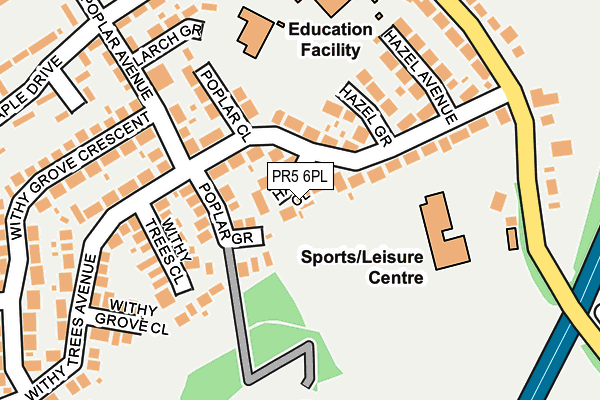 PR5 6PL map - OS OpenMap – Local (Ordnance Survey)