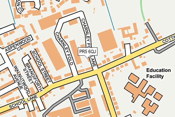 PR5 6QJ map - OS OpenMap – Local (Ordnance Survey)