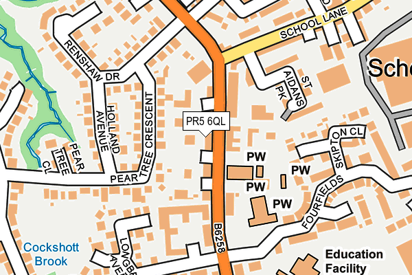 PR5 6QL map - OS OpenMap – Local (Ordnance Survey)