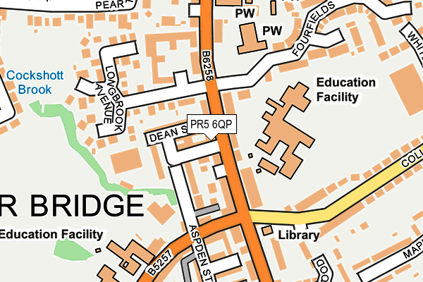 PR5 6QP map - OS OpenMap – Local (Ordnance Survey)