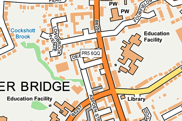 PR5 6QQ map - OS OpenMap – Local (Ordnance Survey)