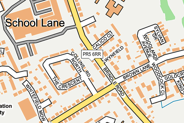 PR5 6RR map - OS OpenMap – Local (Ordnance Survey)