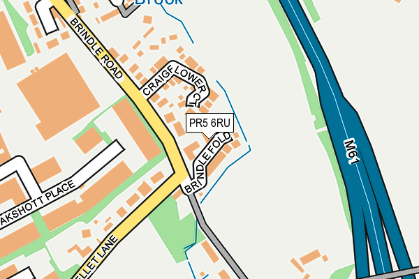 PR5 6RU map - OS OpenMap – Local (Ordnance Survey)