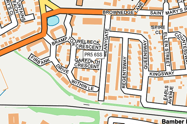 PR5 6SS map - OS OpenMap – Local (Ordnance Survey)