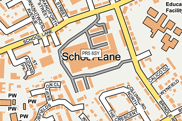 PR5 6SY map - OS OpenMap – Local (Ordnance Survey)