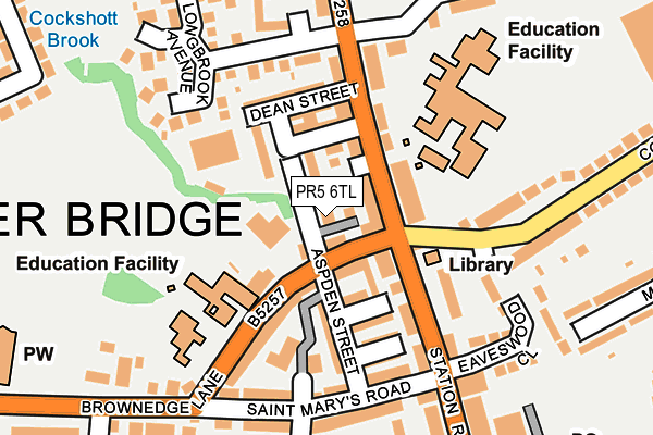 PR5 6TL map - OS OpenMap – Local (Ordnance Survey)