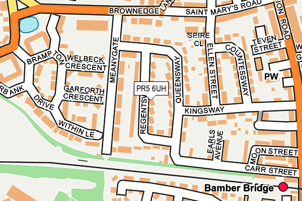 PR5 6UH map - OS OpenMap – Local (Ordnance Survey)