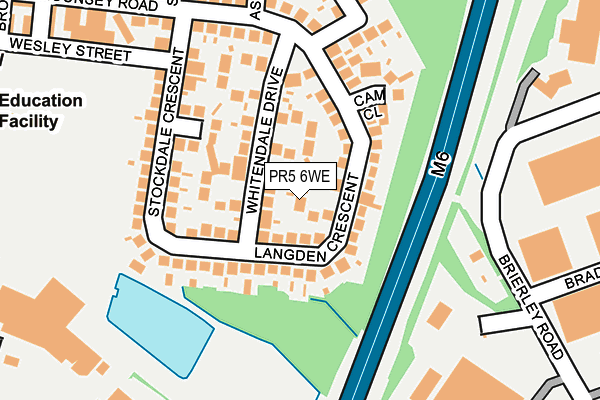 PR5 6WE map - OS OpenMap – Local (Ordnance Survey)