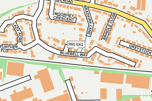 PR5 6XQ map - OS OpenMap – Local (Ordnance Survey)