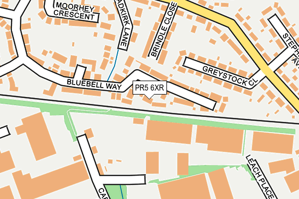 PR5 6XR map - OS OpenMap – Local (Ordnance Survey)