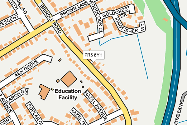 PR5 6YH map - OS OpenMap – Local (Ordnance Survey)