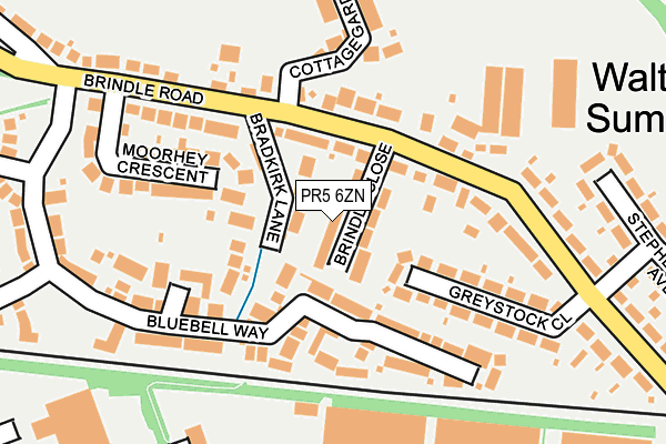 PR5 6ZN map - OS OpenMap – Local (Ordnance Survey)