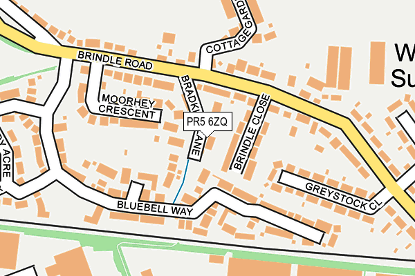 PR5 6ZQ map - OS OpenMap – Local (Ordnance Survey)