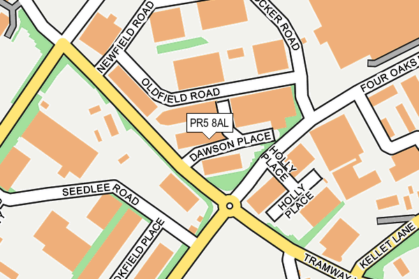 PR5 8AL map - OS OpenMap – Local (Ordnance Survey)