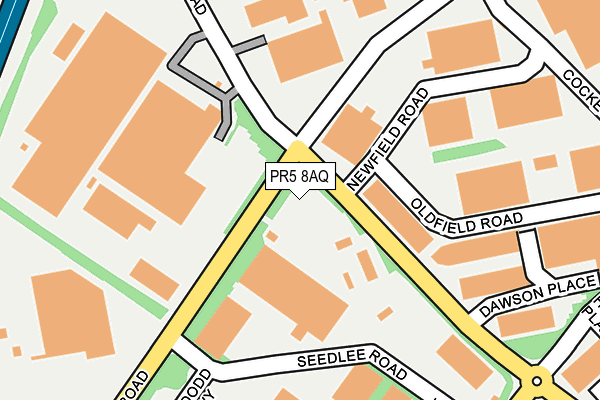 PR5 8AQ map - OS OpenMap – Local (Ordnance Survey)