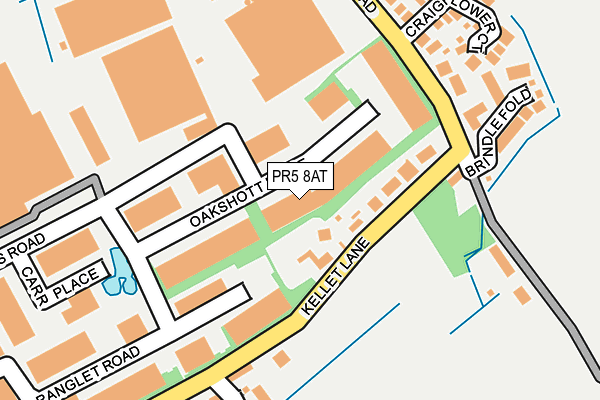 PR5 8AT map - OS OpenMap – Local (Ordnance Survey)